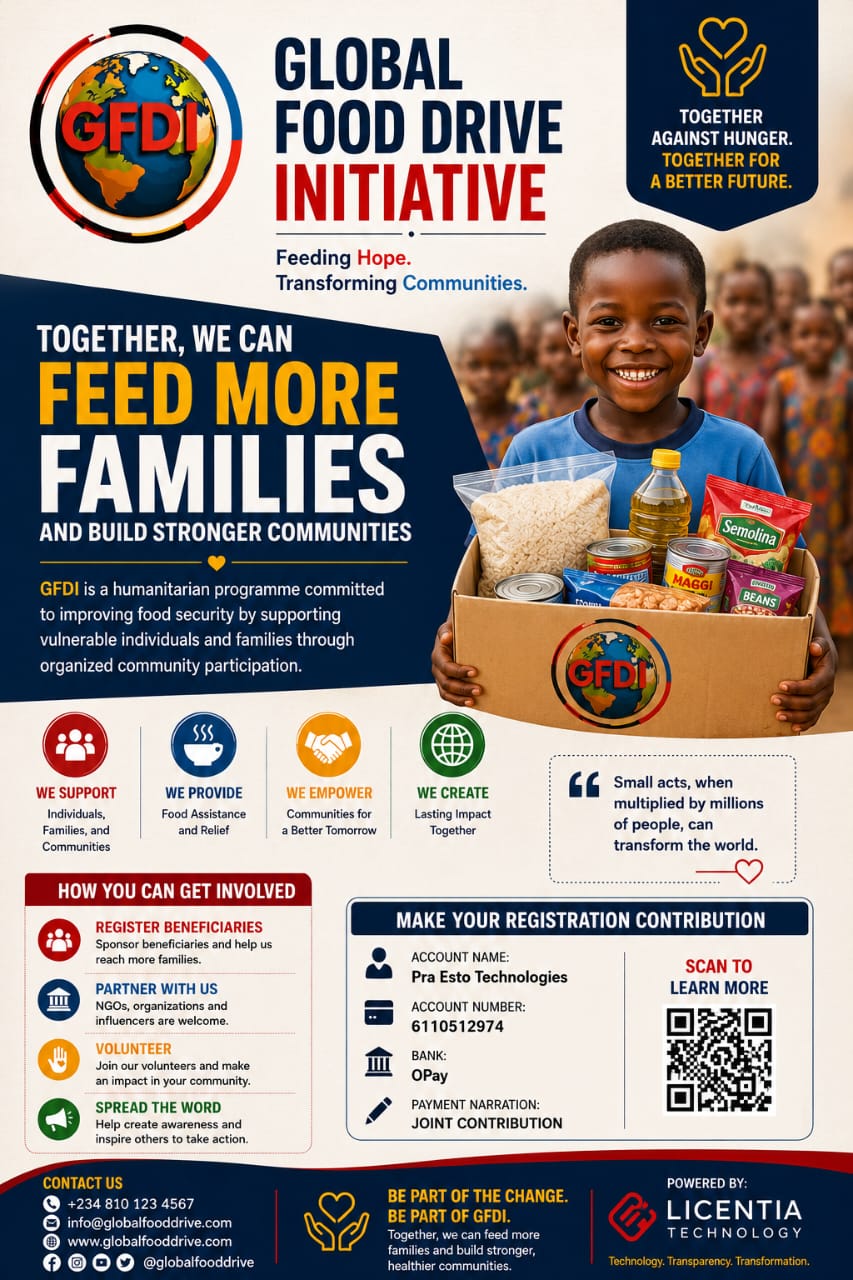 A child holding a GFDI food package