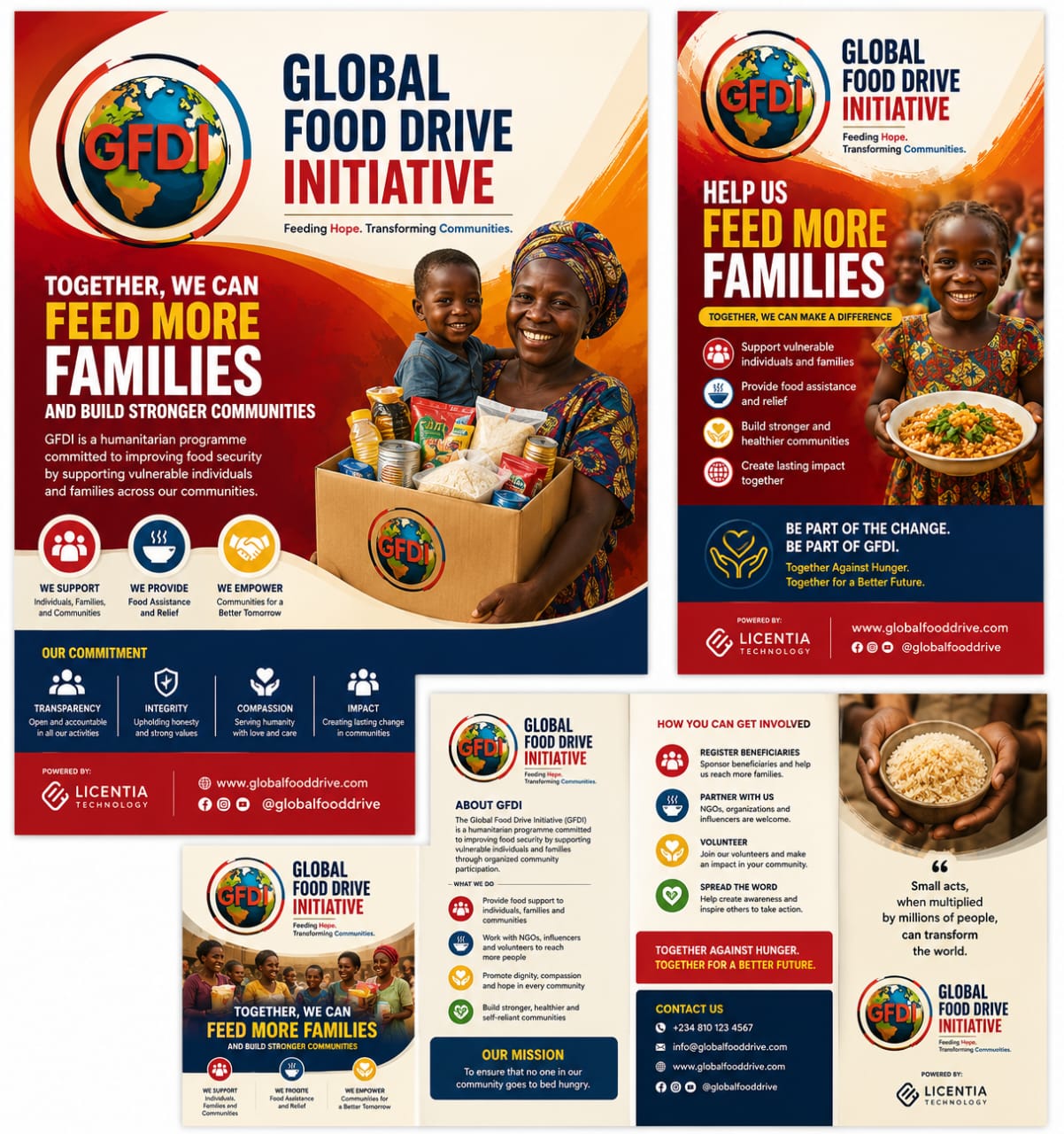 A mother and child with a GFDI food package